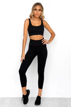 Aim'n Black Ribbed Seamless 7/8 Tights -Sportswear Shop 190502PureDash 166