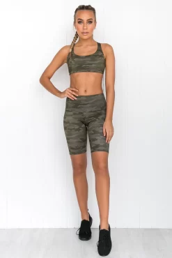 Onzie High Rise Bike Short - Moss Camo -Sportswear Shop 190628PureDash 104
