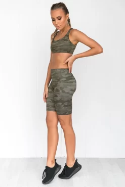 Onzie High Rise Bike Short - Moss Camo -Sportswear Shop 190628PureDash 109