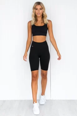 Aim'n Black Ribbed Seamless Bike Shorts -Sportswear Shop 190806PureDash 607