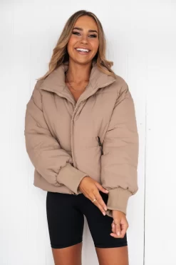 Puff It Up Puffer Jacket - Toast -Sportswear Shop DSC 7342 scaled