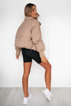 Puff It Up Puffer Jacket - Toast -Sportswear Shop DSC 7361 scaled