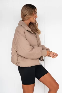 Puff It Up Puffer Jacket - Toast -Sportswear Shop DSC 7366 scaled