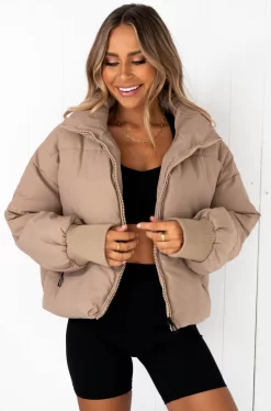 Puff It Up Puffer Jacket - Toast