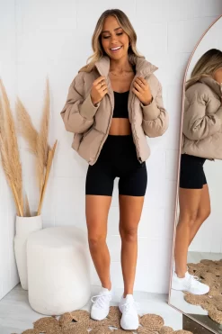 Puff It Up Puffer Jacket - Toast -Sportswear Shop DSC 8326 4e360a14 1114 45d3 8050 61c40a8a1b19 scaled