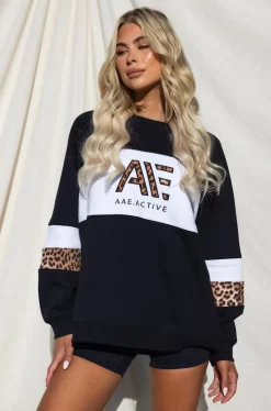 Jordan Panelled Crew Sweater - Black