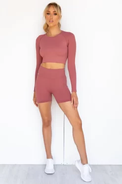 Aim'n Pink Beat Ribbed Crop Long Sleeve -Sportswear Shop PureDash 104 edba0b31 81dd 4fbb bffb 765992ed1d7d