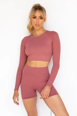 Aim'n Pink Beat Ribbed Seamless Midi Biker Short -Sportswear Shop PureDash 108 29dadf9e 793a 4cff beb1 3e8cef53f9c6