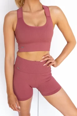 Aim'n Pink Beat Ribbed Seamless Midi Biker Short -Sportswear Shop PureDash 149 80f7e644 de33 4ebd 9085 b5150a277298