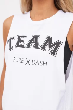 TEAM Pure Dash Tank - White -Sportswear Shop PureDash 249 182badcb 41c1 4dfd 962b b6b64e42ef9d
