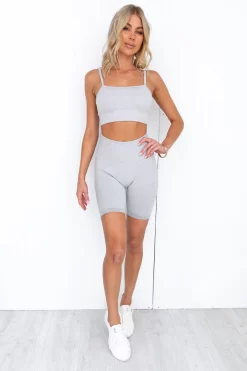 Aim'n Light Grey Melange Ribbed Seamless Strap Bra -Sportswear Shop PureDash 269 e8b4b6ac 7469 434e 9aad cacf497fcca8