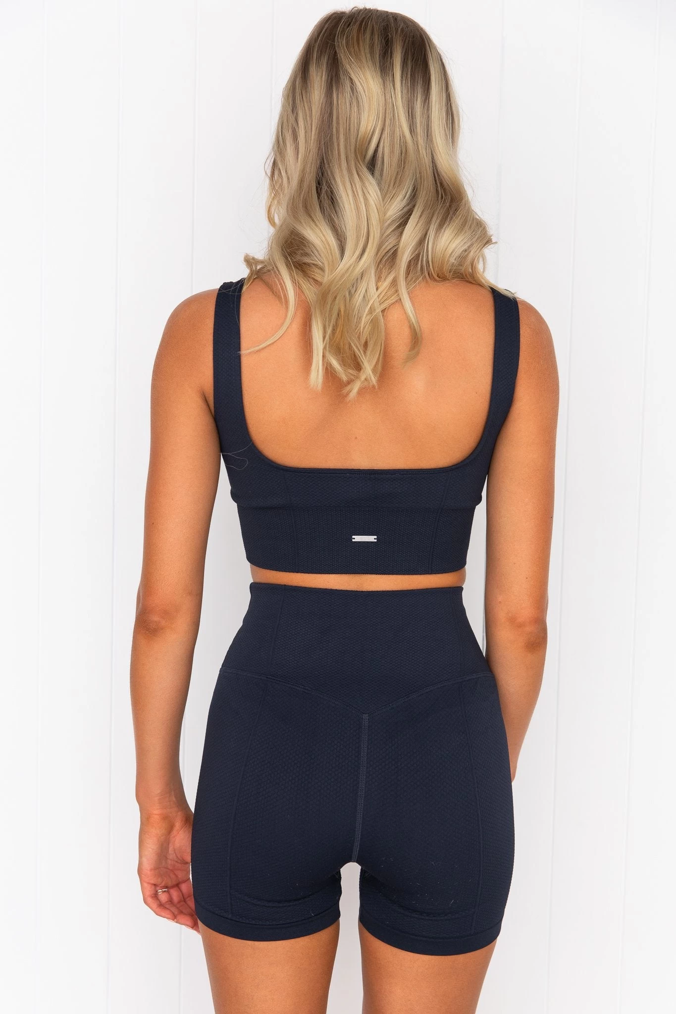 Aim'n Navy Luxe Seamless Midi Bike Shorts 2 Aim'n Navy Luxe Seamless Midi Bike Shorts - Image 2