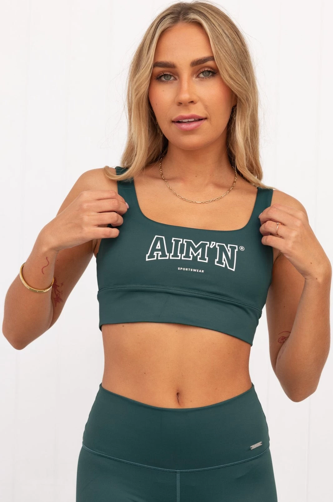 Aim'n Pine Green College Core Bra 1 Aim'n Pine Green College Core Bra