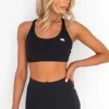 Midi Lotus Sports Bra - Black