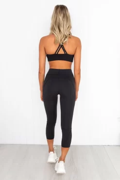 Midi Lotus Sports Bra - Black -Sportswear Shop PureDash 388 b86974d3 221d 4147 a9f3 d7d2119a8c8b