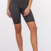 Aim'n Shadow Grey Ribbed Seamless Biker Shorts