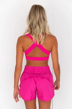 Onzie Half Moon Rib Bra - Ibis Rose -Sportswear Shop PureDash 468 267f715e 0b83 406a 8827 0ab6dab00233