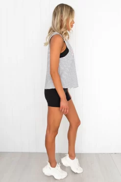 Motivated Tank - White/Black Stripe -Sportswear Shop PureDash 521 ad12d838 83b7 455a 8628 de707b0957d6