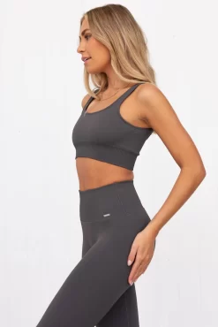 Aim'n Shadow Grey Ribbed Seamless Bra -Sportswear Shop PureDash 540 7754b9f5 de80 46e5 9a46 f9df5491002d