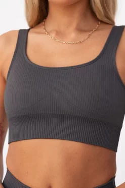 Aim'n Shadow Grey Ribbed Seamless Bra -Sportswear Shop PureDash 544 b7120800 f47b 4f6c ab57 16e8310cd3e0
