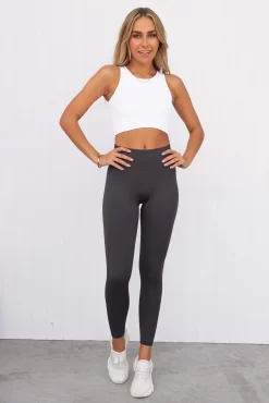 Aim'n White Ribbed Seamless Crop Top -Sportswear Shop PureDash 589 a61fbd48 f841 49d2 916d 216c573f250b