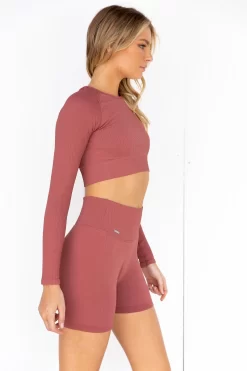Aim'n Pink Beat Ribbed Crop Long Sleeve -Sportswear Shop PureDash 607 cc8f6749 9479 4df3 9eda e5149cdfe0e7