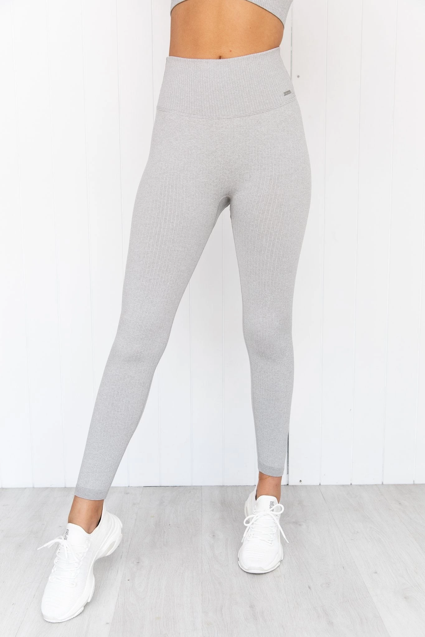 Aim'n Light Grey Melange Ribbed Seamless Tights 3 Aim'n Light Grey Melange Ribbed Seamless Tights - Image 3