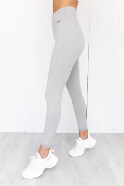 Aim'n Light Grey Melange Ribbed Seamless Tights
