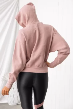 Onzie Crop Hoodie - Antique Rose -Sportswear Shop PureDash Ella 230 1