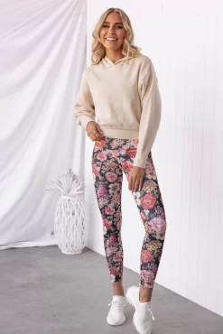 Onzie Crop Hoodie - Oatmeal -Sportswear Shop PureDash Ella 316 1