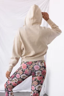Onzie Crop Hoodie - Oatmeal -Sportswear Shop PureDash Ella 322