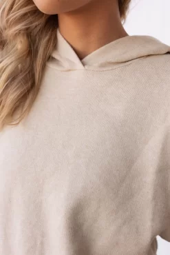 Onzie Crop Hoodie - Oatmeal -Sportswear Shop PureDash Ella 325