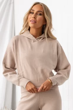 Onzie Crop Hoodie - Oatmeal