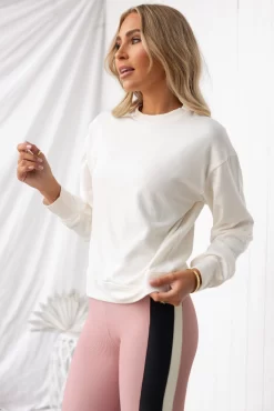 Onzie Cozy Crew Sweatshirt - Sea Salt -Sportswear Shop PureDash Ella 43