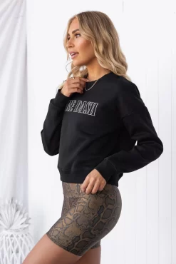 Basic Dash Sweat - Black -Sportswear Shop PureDash Ella 435