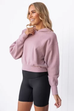 Onzie Crop Hoodie - Antique Rose -Sportswear Shop PureDash Ella 455