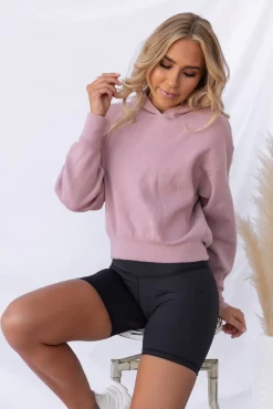 Onzie Crop Hoodie - Antique Rose -Sportswear Shop PureDash Ella 460
