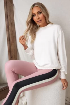 Onzie Cozy Crew Sweatshirt - Sea Salt -Sportswear Shop PureDash Ella 48