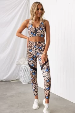 Butterfly Leopard Knockout Sports Bra -Sportswear Shop PureDash Ella 510 1