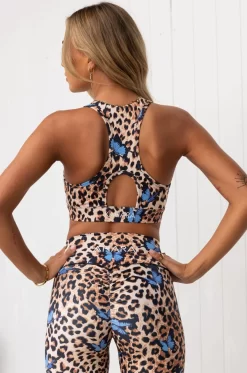 Butterfly Leopard Knockout Sports Bra -Sportswear Shop PureDash Ella 523