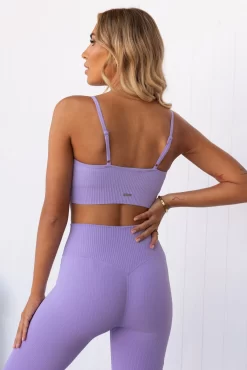 Aim'n Lavande Ribbed Seamless Strap Bra -Sportswear Shop PureDash Ella 584