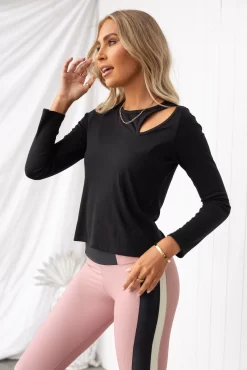 Onzie Pilates Core Rib Top - Black