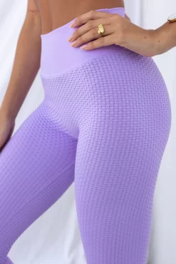 Honeycomb Scrunch Seamless Leggings - Lavender -Sportswear Shop PureDash03 01 2023 16