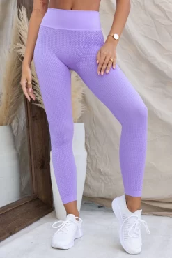 Honeycomb Scrunch Seamless Leggings - Lavender -Sportswear Shop PureDash03 01 2023 30
