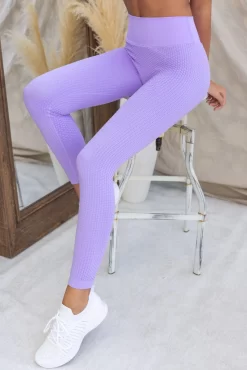 Honeycomb Scrunch Seamless Leggings - Lavender -Sportswear Shop PureDash03 01 2023 41