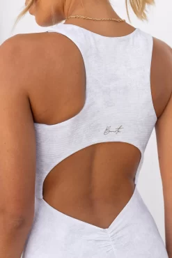 Knot Me Ribbed Jumpsuit - Coconut -Sportswear Shop PureDash03 01 2023 836