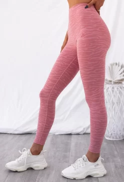 High Waist Leggings - Pink Zebra