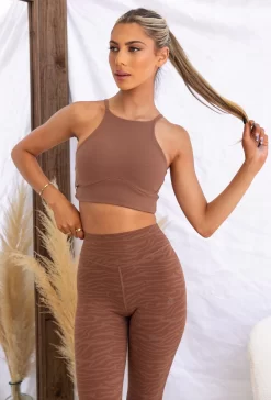 High Waist Leggings - Chocolate Zebra -Sportswear Shop PureDash03 11 2022 1127