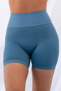 Honeycomb Scrunch Seamless Shorts - Steel Blue 14 Honeycomb Scrunch Seamless Shorts - Steel Blue -Sportswear Shop PureDash03 11 2022 115