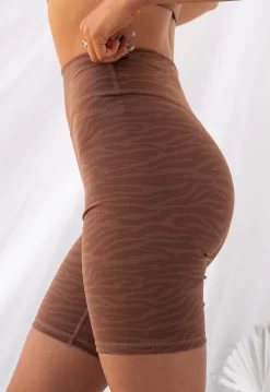 Mid Length Bike Short - Chocolate Zebra